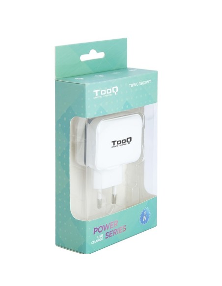 CARGADOR  5V ENCHUFE 2 X TOOQ  17W BLANCO PN: TQWC-1S02WT EAN: 8433281007291   