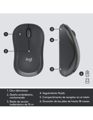 TECL+RAT CORL.  LOGITECH MK295 SILENT WIRELESS...