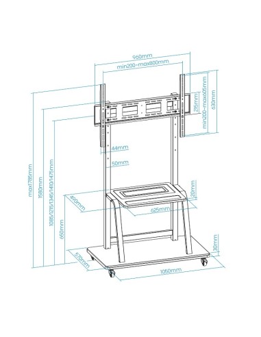 SOPORTE SUELO VESA 17-27" TOOQ "COLOSO" CON...