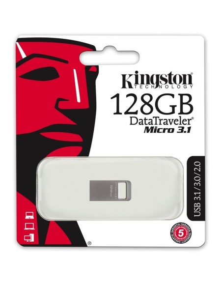 MEMORIA USB 3.2 128GB KINGSTON DATATRAVELER MICRO PN: DTMC3G2/128GB EAN: 740617328028    