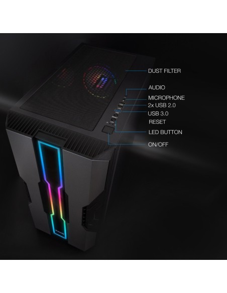 CAJA SEMITORRE ATX TOOQ        NIGHTCITY NEGRA PN: TQGCC103-B EAN: 8433281013643   