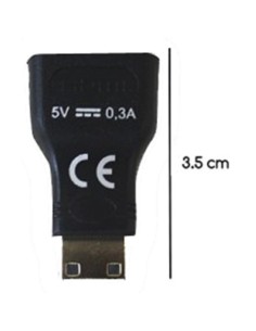 CONVERSOR HDMI HEMBRA A MINI   HDMI MACHO APPROX NEGRO...