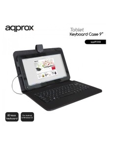 FUNDA 9"  APPROX TABLET + TECL ADO MICRO-USB NEGRO PN:...