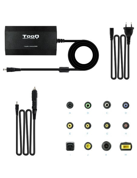 ALIMENTADOR PORT. 100W TOOQ    1 X USB 12 CONECTORES PN: TQLC-100BS01M EAN: 8433281006584   